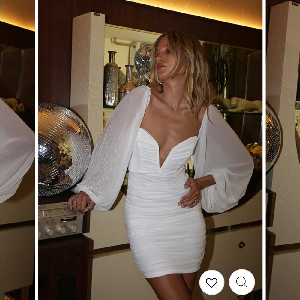 ALESSANDRA WHITE MESH MINI DRESS - 12th Tribe - Party / Bachelorette Dress